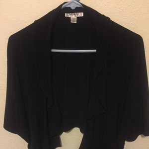 Women Dress Barn blk S: 20 ¾ sleeve shrug cardigan